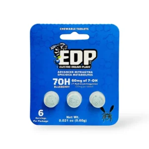 EDP 7OH 7-hydroxymitragynine Kratom Extract Tablets Blueberry 20